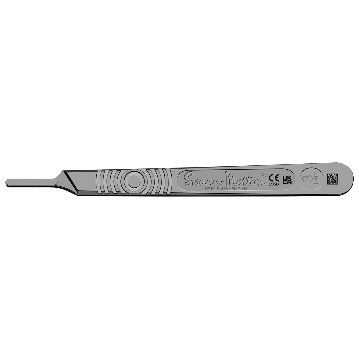 Swann-Morton - Manche Gradué en Acier Inox, taille no. 3, pour lames 10, 11, 12, 15 paquet de 1 unité
