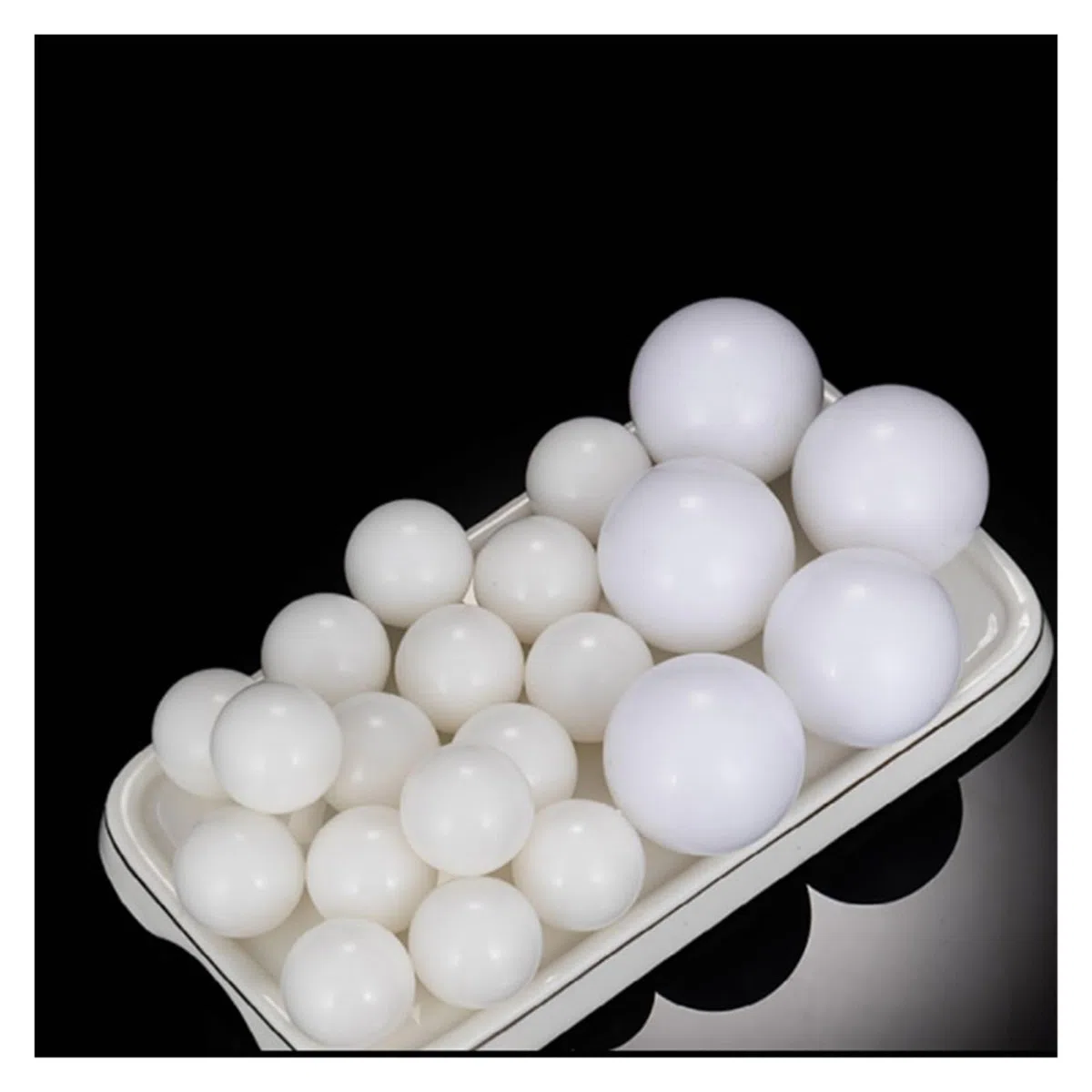 ZHGUIMING 1 à 100 billes en plastique nylon blanc PA66, billes en plastique solides de 2,5/6/10/15/20/25/30/40/50 mm, billes de précision(30mm(5pcs))
