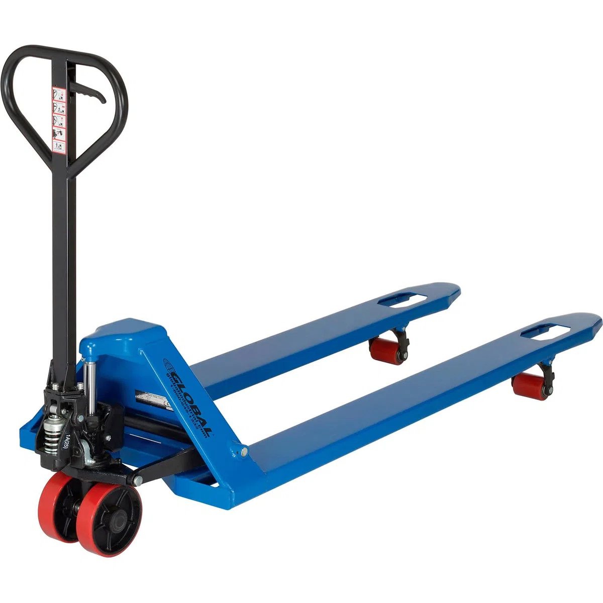 Global Industrial Transpalette manuel à fourche extra longue avec fourches de 68,6 cm de large x 177,8 cm de long, capacité de 2000 lb, transpalette manuel pour entrepôt, fabrication et vente au
