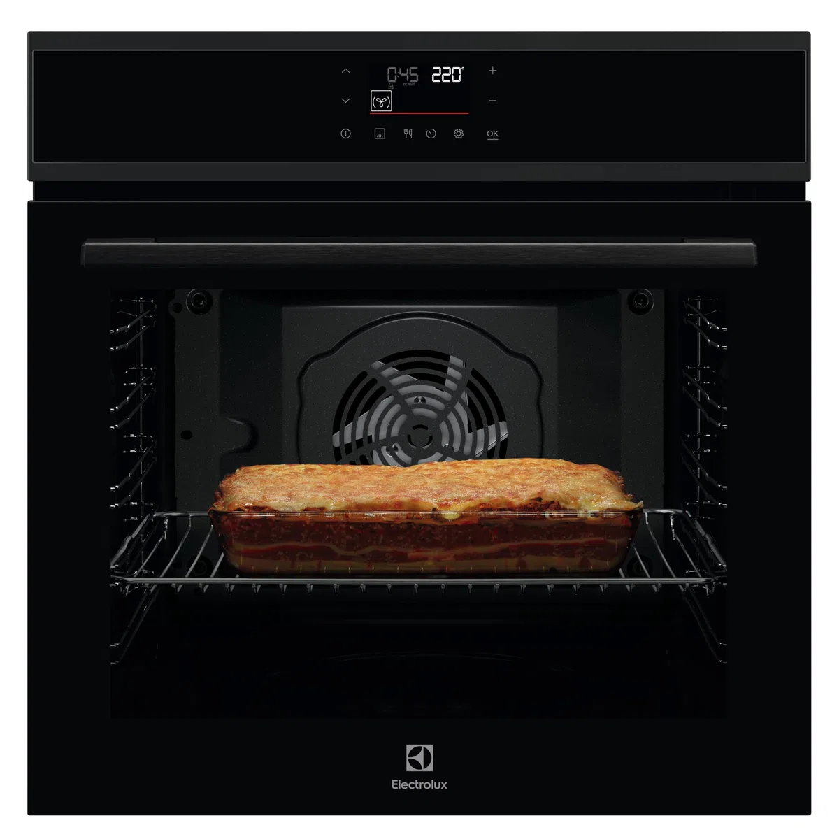 Electrolux EOF7H00H SurroundCook Four multifonction encastrable 72 l, cuisson à plusieurs niveaux avec troisième élément chauffant, LED EXPlore, nettoyage à vapeur AquaClean, 594 x 589 x 569 mm