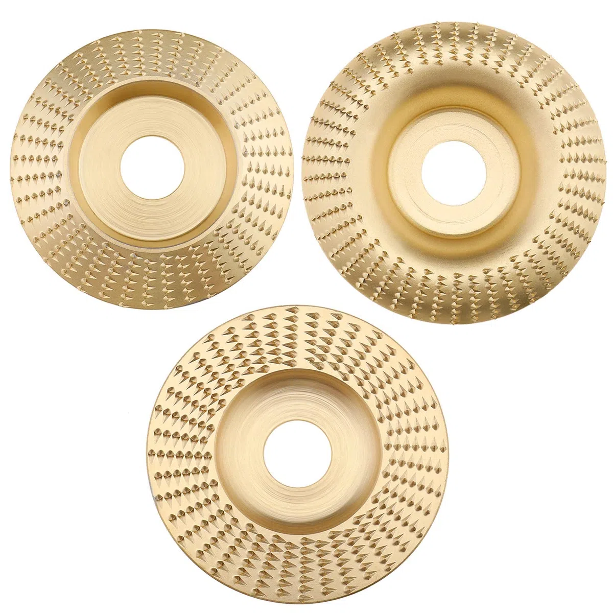 ECSiNG Lot de 3 disques de sculpture sur bois - Disque rotatif pour poncer le travail du bois - Disques abrasifs pour éplucher le bois
