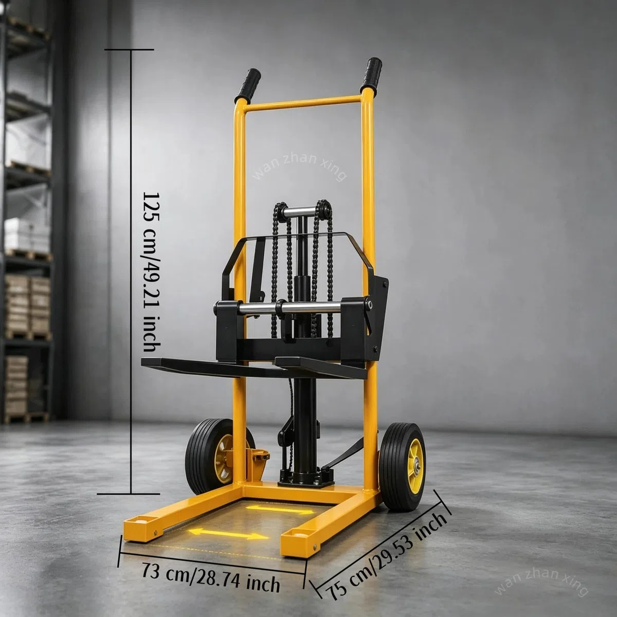 Gerbeur Transpalette Manuel 200kg Treuil Fourches Réglables