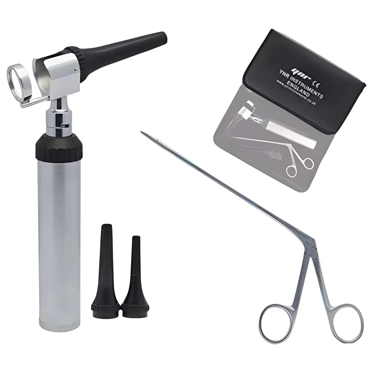 YNR Vet Examine Otoscope vétérinaire – Ensemble de spéculum de diagnostic vétérinaire, kit complet d'otoscope, étui de rangement portable, examen pour chiens, chats, bétail et toutes les espèces